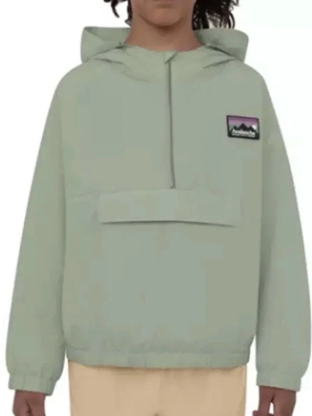 Avalanche Kids Sage Green Hooded Anorak Jacket size XS (5-6)